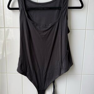 Lululemon Athletica Black Asymmetrical Sleeveless Bodysuit